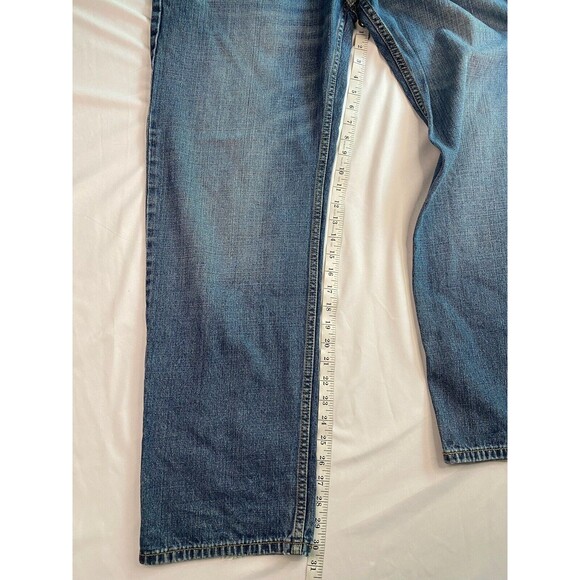 Levis 550 Men Relaxed Fit Blue Jeans Medium Wash Distressed Denim 36x32 EUC - Picture 5 of 10